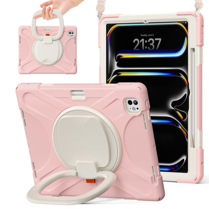 Silicone Hybrid PC Tablet Case with Holder & Shoulder Strap, For iPad Air 13 2024 / Air 13 2025��...