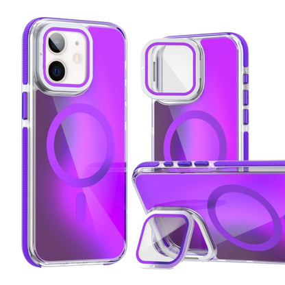 MagSafe Gradient Color Lens Film Phone Case with Lens Fold Holder, For iPhone 16 Pro Max���������...