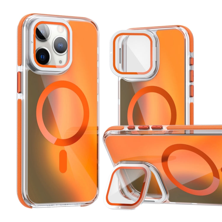 MagSafe Gradient Color Lens Film Phone Case with Lens Fold Holder, For iPhone 16 Pro Max���������...