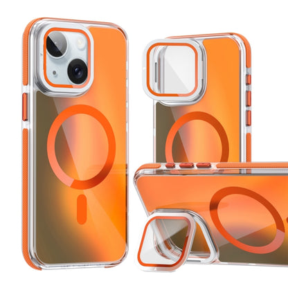 MagSafe Gradient Color Lens Film Phone Case with Lens Fold Holder, For iPhone 16 Pro Max���������...