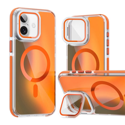 MagSafe Gradient Color Lens Film Phone Case with Lens Fold Holder, For iPhone 16 Pro Max���������...