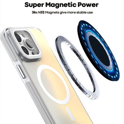 MagSafe Gradient Color Lens Film Phone Case with Lens Fold Holder, For iPhone 16 Pro Max���������...