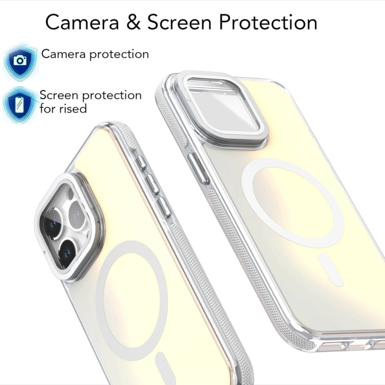 MagSafe Gradient Color Lens Film Phone Case with Lens Fold Holder, For iPhone 16 Pro Max���������...