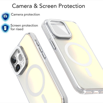 MagSafe Gradient Color Lens Film Phone Case with Lens Fold Holder, For iPhone 16 Pro Max���������...