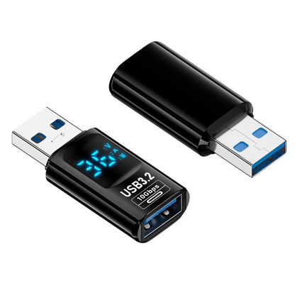 60W 10Gbps Intelligent Digital Display Fast Charge Adapter, USB-A to USB-A, Type-C to USB-A������...