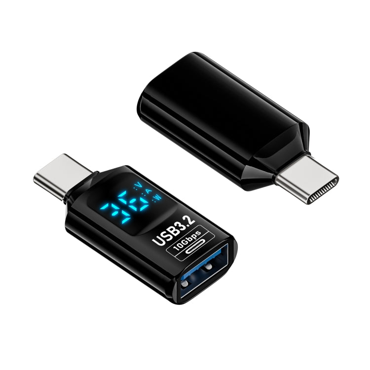 60W 10Gbps Intelligent Digital Display Fast Charge Adapter, USB-A to USB-A, Type-C to USB-A������...