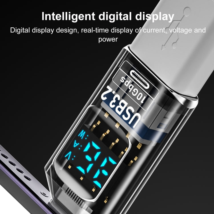 60W 10Gbps Intelligent Digital Display Fast Charge Adapter, USB-A to USB-A, Type-C to USB-A������...