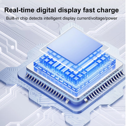 60W 10Gbps Intelligent Digital Display Fast Charge Adapter, USB-A to USB-A, Type-C to USB-A������...