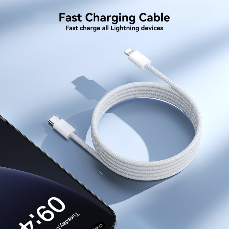 JOYROOM S-A45 30W USB-C / Type-C to 8 Pin Fast Charge Data Cable, Length: 1m, Type-C to 8 Pin