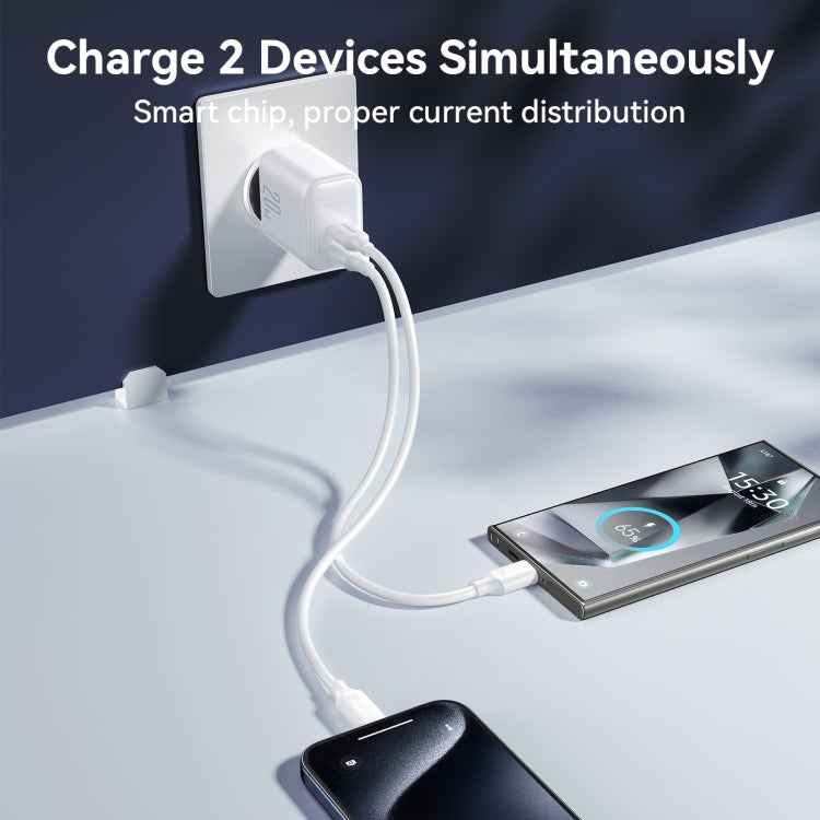 JOYROOM JR-TCF12 20W Dual USB-C / Type-C Fast Charger, JR-TCF12