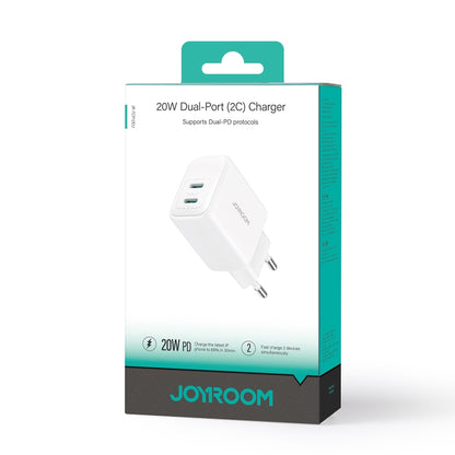 JOYROOM JR-TCF12 20W Dual USB-C / Type-C Fast Charger, JR-TCF12
