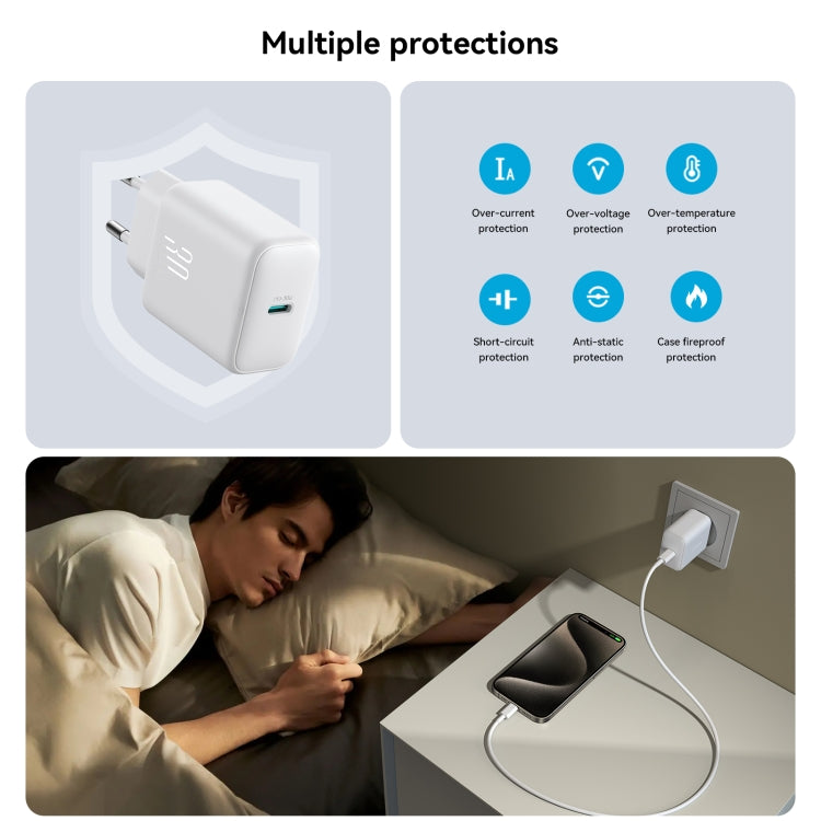 JOYROOM JR-TCF24 30W USB-C / Type-C Fast Charger with Cable Set, EU Plug