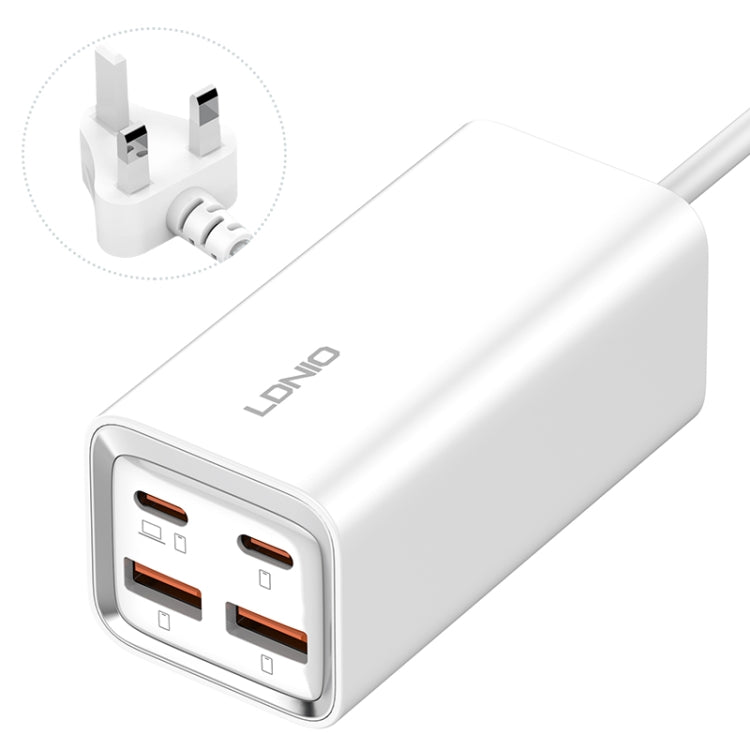 LDNIO A4610C PD65W Dual USB-C / Type-C + Dual USB Fast Charger, Cable Length: 1.5m, EU Plug·�����...