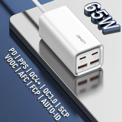 LDNIO A4610C PD65W Dual USB-C / Type-C + Dual USB Fast Charger, Cable Length: 1.5m, EU Plug·�����...