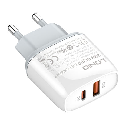 LDNIO Q229 QC3.0 / PD20W USB + Type-C Fast Charger with 1m Type-C to Type-C Cable, EU Plug, UK Pl...