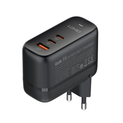 LDNIO Q366 65W USB + Dual Type-C Port Charger with 1m USB-C / Type-C to USB-C / Type-C Data Cable...