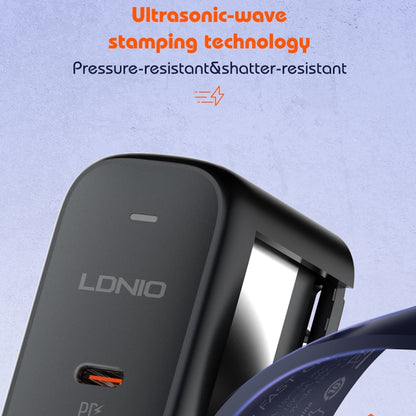 LDNIO Q366 65W USB + Dual Type-C Port Charger with 1m USB-C / Type-C to USB-C / Type-C Data Cable...