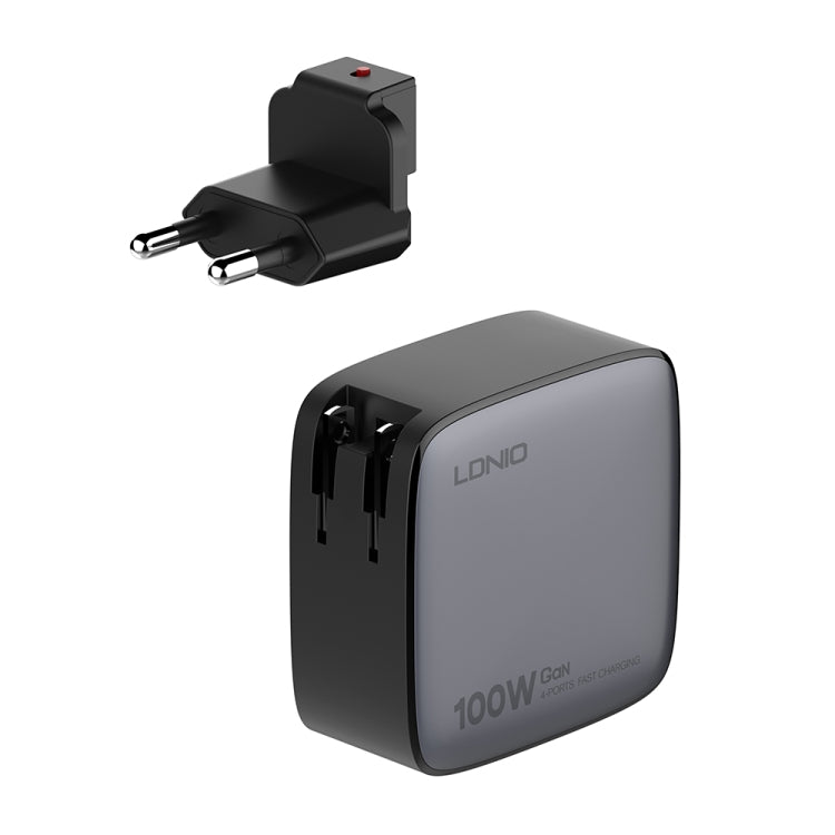 LDNIO Q408 100W GaN USB+3 USB-C / Type-C Interface Charger with 1m 100W USB-C / Type-C to USB-C /...