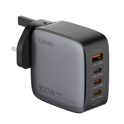 LDNIO Q408 100W GaN USB+3 USB-C / Type-C Interface Charger with 1m 100W USB-C / Type-C to USB-C /...