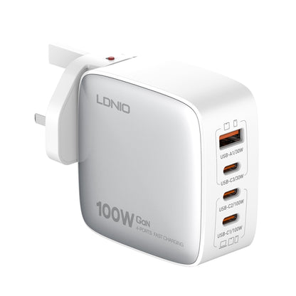 LDNIO Q408 100W GaN USB+3 USB-C / Type-C Interface Charger with 1m 100W USB-C / Type-C to USB-C /...