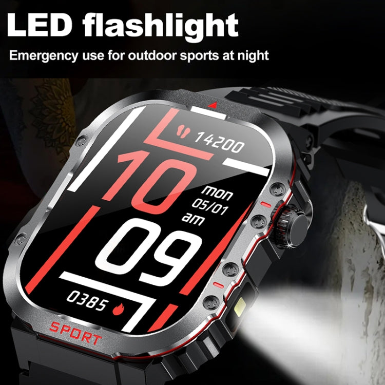 2.01 inch Screen Silicone Strap 10m Waterproof Smart Watch