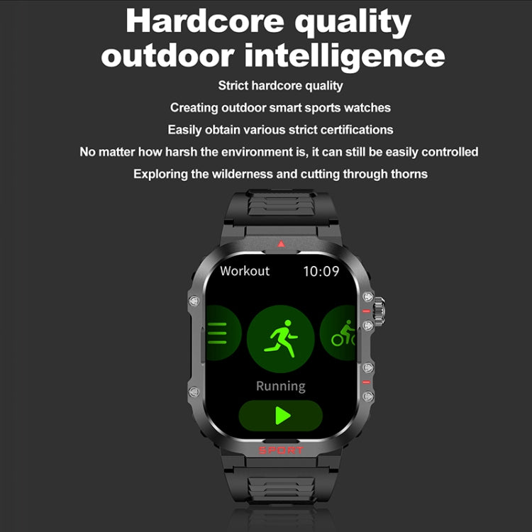 2.01 inch Screen Silicone Strap 10m Waterproof Smart Watch