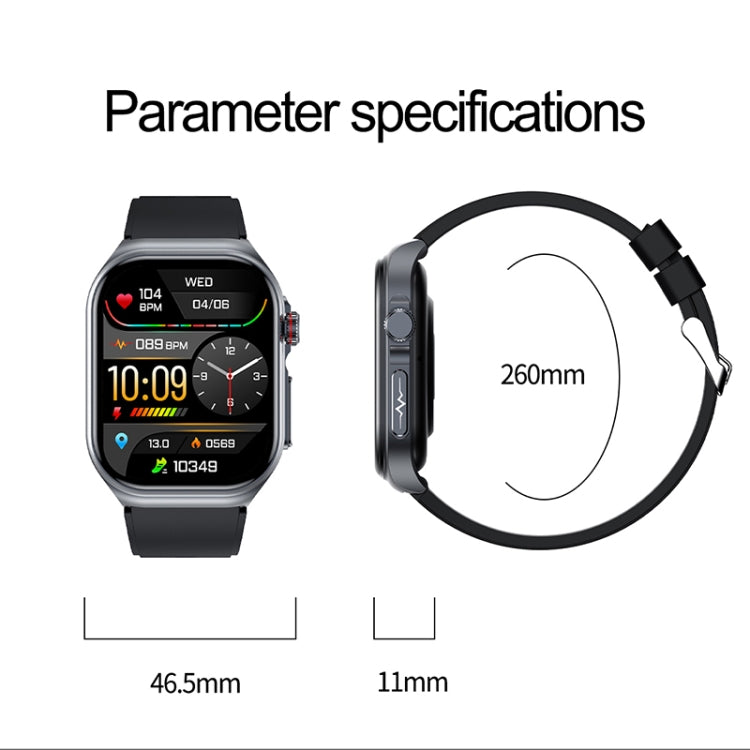 2.04 inch Silicone Strap IP68 Waterproof Smart Watch