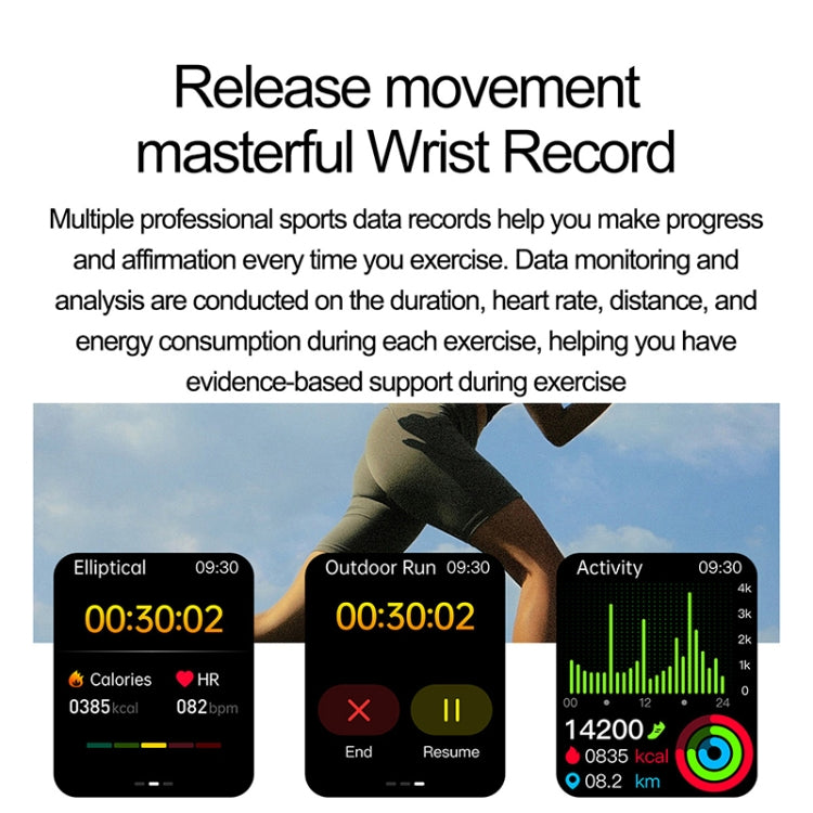 2.04 inch Silicone Strap IP68 Waterproof Smart Watch