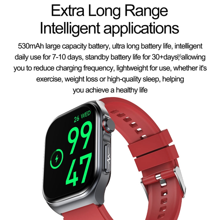 2.04 inch Silicone Strap IP68 Waterproof Smart Watch