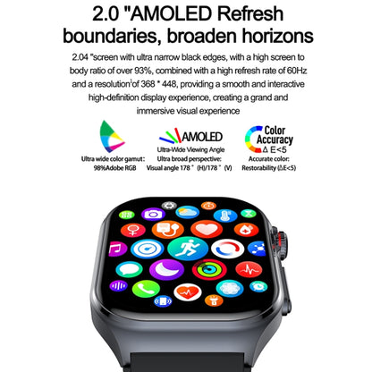 2.04 inch Silicone Strap IP68 Waterproof Smart Watch