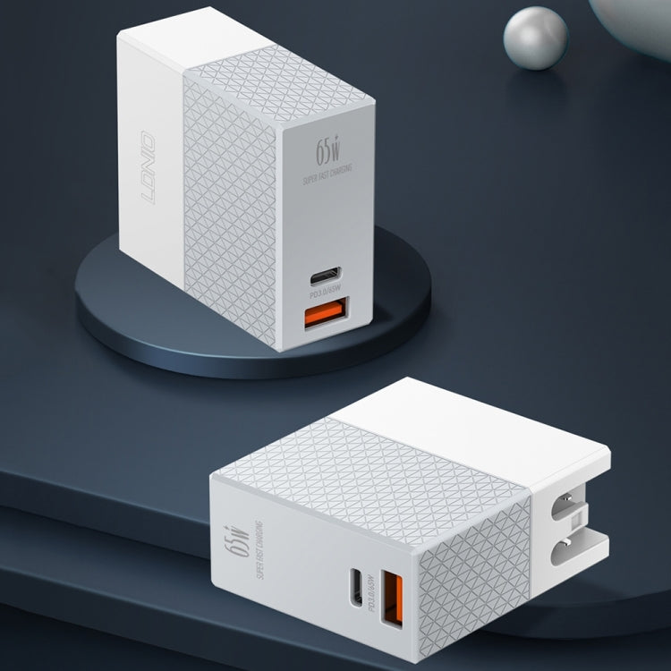 LDNIO A2620C PD3.0 65W USB Power Adapter Travel Charger with Type-C to Type-C Cable, EU Plug�����...