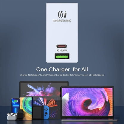 LDNIO A2620C PD3.0 65W USB Power Adapter Travel Charger with Type-C to Type-C Cable, EU Plug�����...