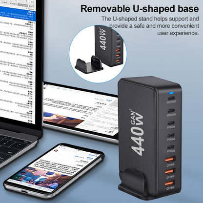 440W GaN USB Power Adapter Travel Charger with 3 x USB, 5 x PD Port, EU Plug, US Plug, UK Plug���...