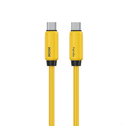 WK WDC-28 Elastic Genuine Silicone 1m PD65W Type-C to Type-C Fast Charging Data Cable, WDC-28