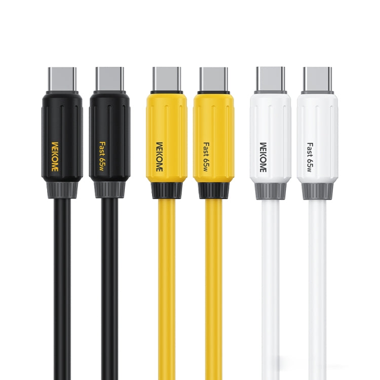 WK WDC-28 Elastic Genuine Silicone 1m PD65W Type-C to Type-C Fast Charging Data Cable