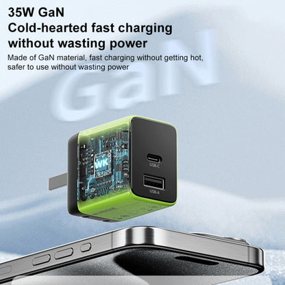 WK WP-U36 35W USB-C / Type-C, USB GaN Fast Charger, EU Plug, UK Plug