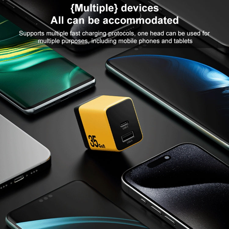 WK WP-U36 35W USB-C / Type-C, USB GaN Fast Charger, EU Plug, UK Plug