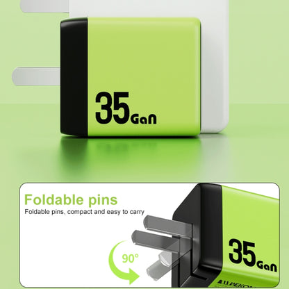 WK WP-U36 35W USB-C / Type-C, USB GaN Fast Charger, EU Plug, UK Plug