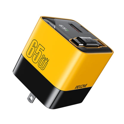 WK WP-U39 65W USB-C / Type-C, USB GaN Fast Charger with 80cm Type-C Cable, EU Plug, US Plug