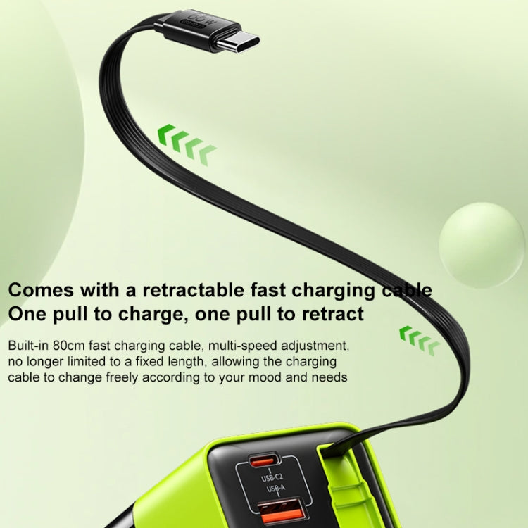 WK WP-U39 65W USB-C / Type-C, USB GaN Fast Charger with 80cm Type-C Cable, EU Plug, US Plug