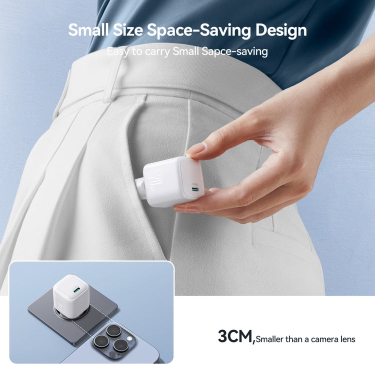 JOYROOM JR-TCG08 GaN PD20W USB-C / Type-C Port Mini Charger, EU Plug, UK Plug