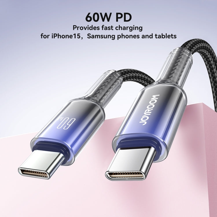 JOYROOM S-A42 Crystal Clear Series Fast Charging Data Cable, Length: 1.2m, Type-C to Type-C Cable...