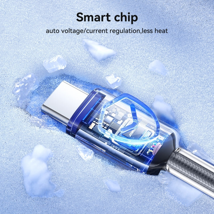 JOYROOM S-A42 Crystal Clear Series Fast Charging Data Cable, Length: 1.2m, Type-C to Type-C Cable...