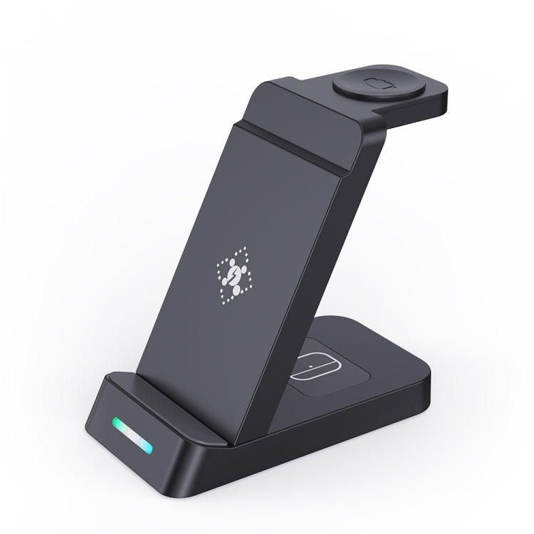 B20A 15W Qi Wireless Charger 3-in-1 Vertical Stand Phone Holder for Samsung Watch / Galaxy Buds��...