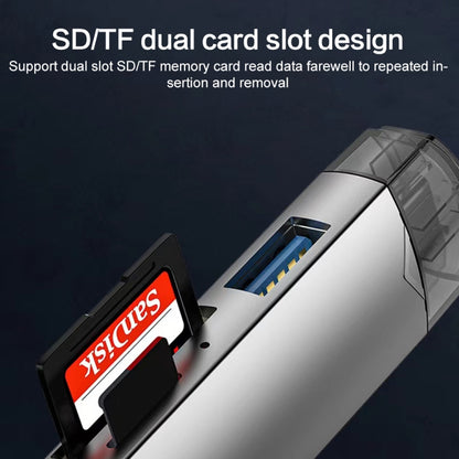 6 in 1 USB3.0, Micro USB, Type-C to SD, TF Card, U Disk Multifunctional Card Reader Adapter������...
