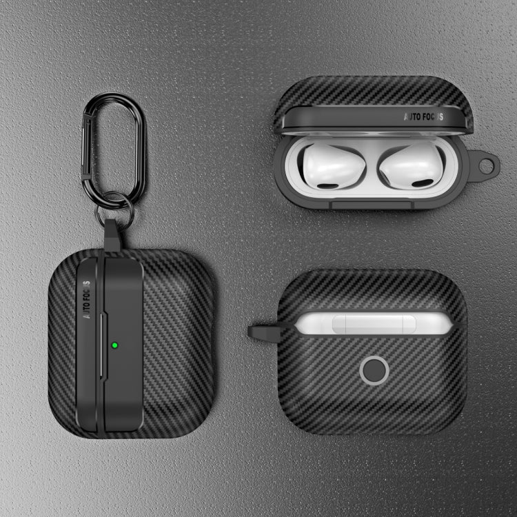 Carbon Fiber Texture Bluetooth Earphone Protective Case