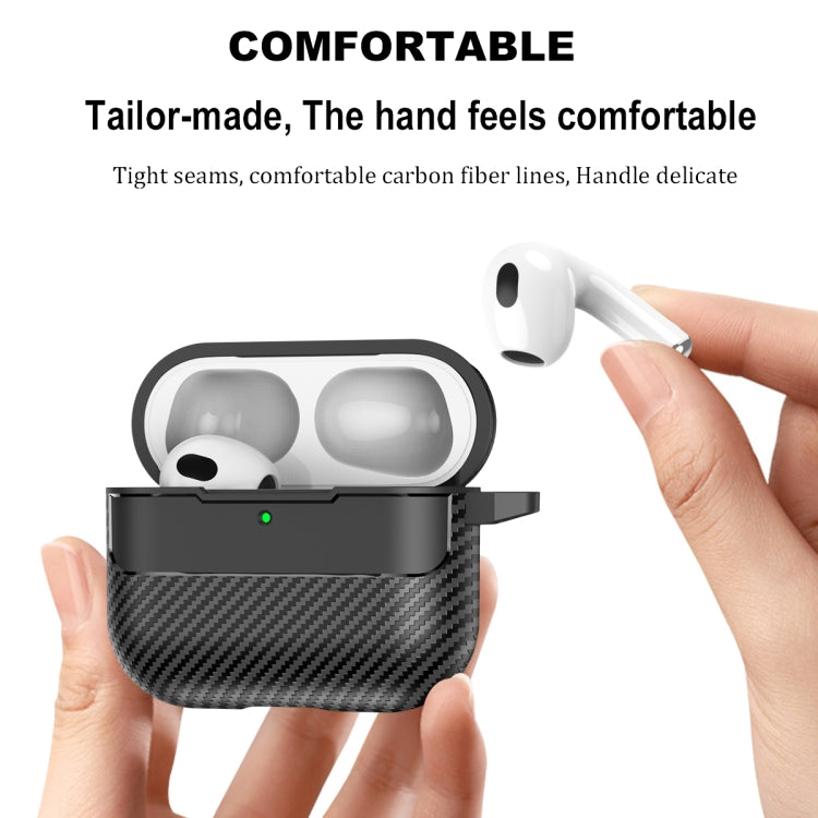 Carbon Fiber Texture Bluetooth Earphone Protective Case