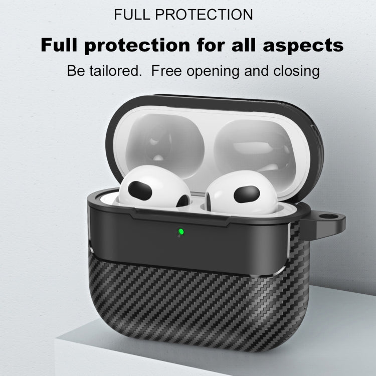 Carbon Fiber Texture Bluetooth Earphone Protective Case
