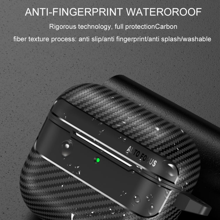 Carbon Fiber Texture Bluetooth Earphone Protective Case