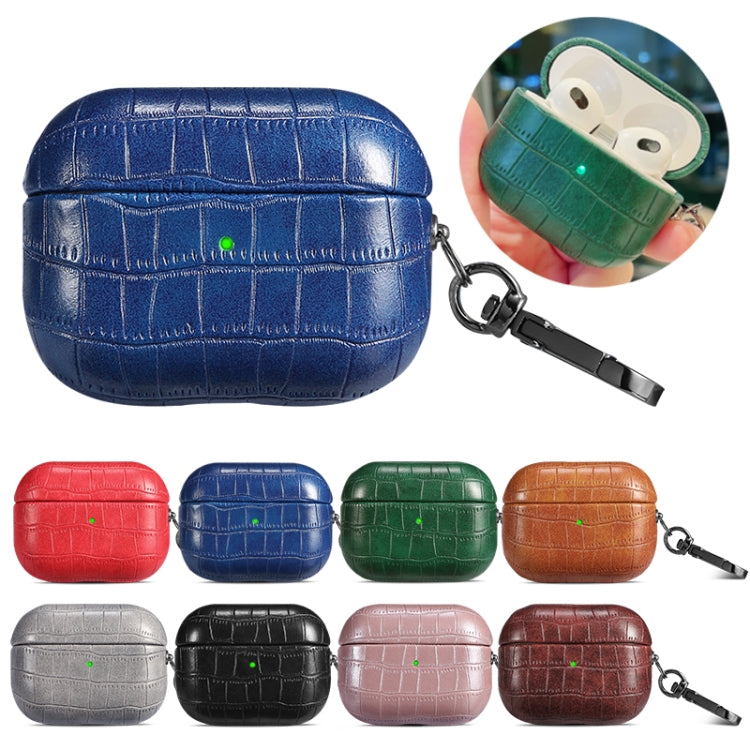 Crocodile Texture Earphone Protective Case, For AirPods 4, For AirPods Pro 2, For AirPods 3������...
